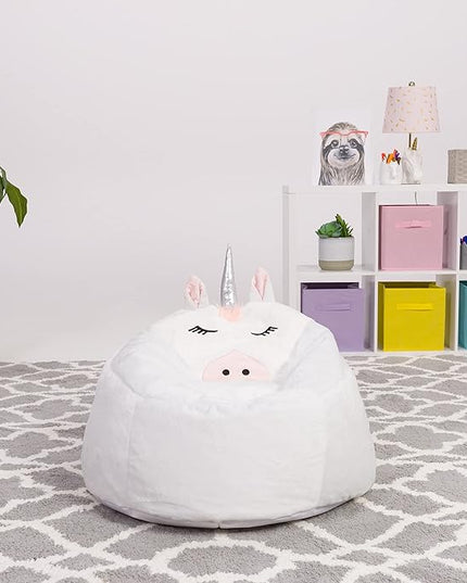 Posh Creations Cute Soft and Comfy Bean Bag Chair for Kids, Animal - Panda - LeafyLoom