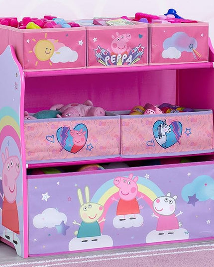 Delta Children Design & Store 6 Bin Toy Storage Organizer, Peppa Pig - LeafyLoom