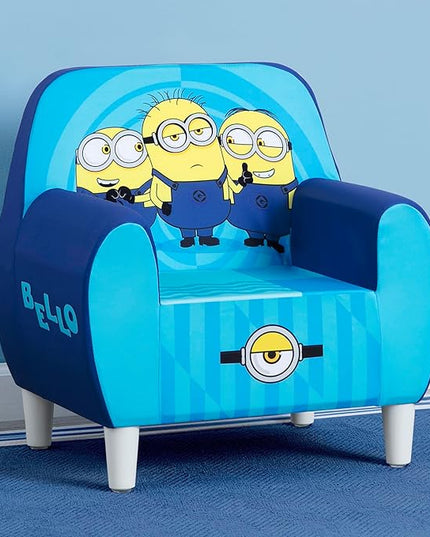 Delta Children Minions Foam Chair for Kids, Blue - LeafyLoom