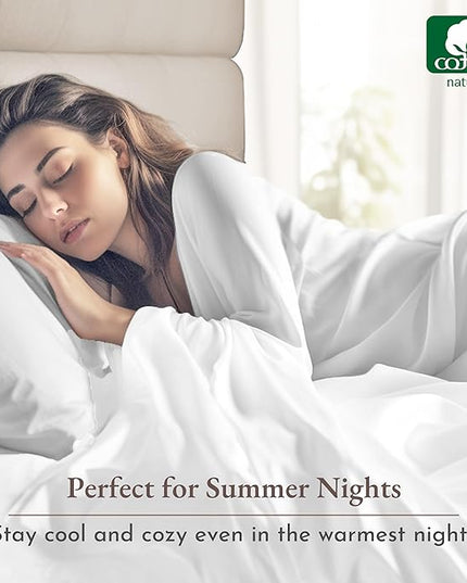 California Design Den Soft 100% Cotton Sheets King Size Bed Sheets Set with Deep Pockets, 4 Piece Seafoam Sheets, King Sheets Set with Sateen Weave, Cooling Sheets (Seafoam) - LeafyLoom