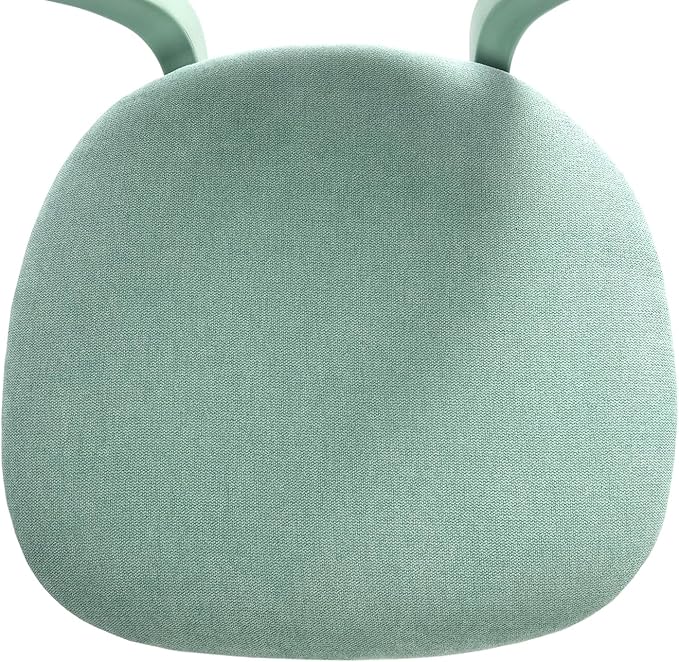 FurnitureR Writing Task Chair for Teens Boys Girls 360 Rolling Wheels Fabric Soft Pad Seat Breathable Backrest, Height Adjustable Liftup 29.5"-34.3", Morandi AQUA - LeafyLoom