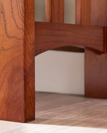 Leick Home 8261 Mission Impeccable Wood Bookcase with Drawers in Medium Oak - LeafyLoom
