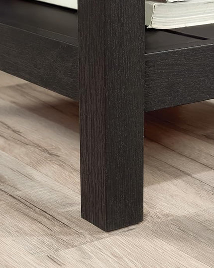 Sauder Cottage Road L-Desk, L: 65.12" x W: 58.66" x H: 29.76", Raven Oak Finish - LeafyLoom