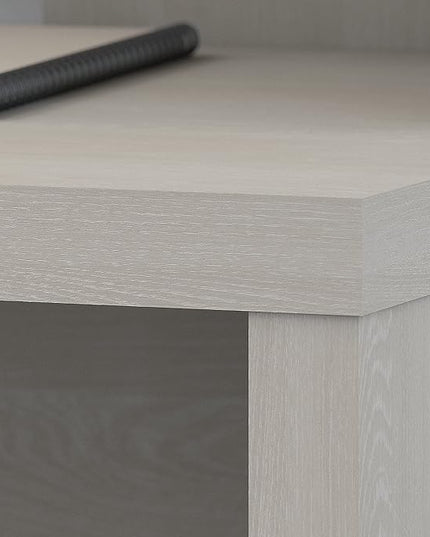 Bush Business Furniture Echo L Shaped Desk, 60W, Gray Sand - LeafyLoom