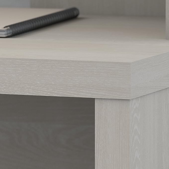 Bush Business Furniture Echo L Shaped Desk, 60W, Gray Sand - LeafyLoom
