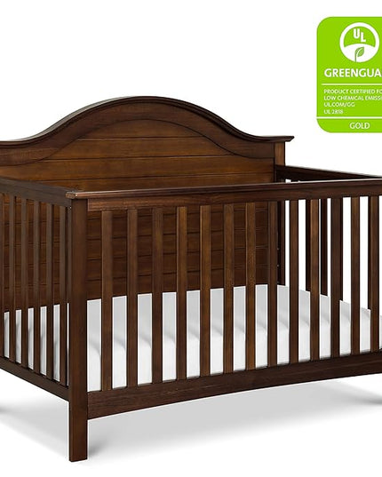 Carter's by DaVinci Nolan 4-in-1 Convertible Crib in Espresso, Greenguard Gold Certified, 57.5x30.8x47 Inch (Pack of 1) - LeafyLoom