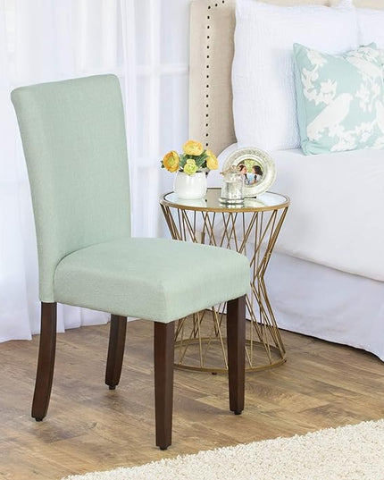 HomePop Parsons Classic Upholstered Accent Dining Chair, Single Pack, Teal - LeafyLoom