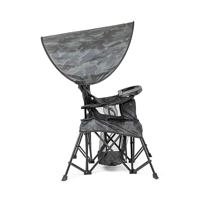 Baby Delight Go with Me Venture Portable Chair | Indoor and Outdoor | Sun Canopy | 3 Child Growth Stages | Carbon Camo - LeafyLoom