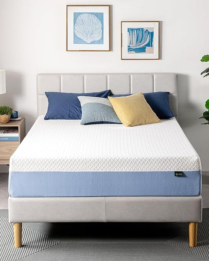 ZINUS 12 Inch Cooling Essential Memory Foam Mattress [New Version], Queen, Fiberglass Free, Medium Feel, Cooling Airflow Memory Foam, Certified Safe Foams & Fabric, Mattress in A Box - LeafyLoom