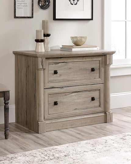 Sauder Palladia Lateral File, L: 36.81" x W: 22.01" x H: 29.61", Split Oak finish - LeafyLoom