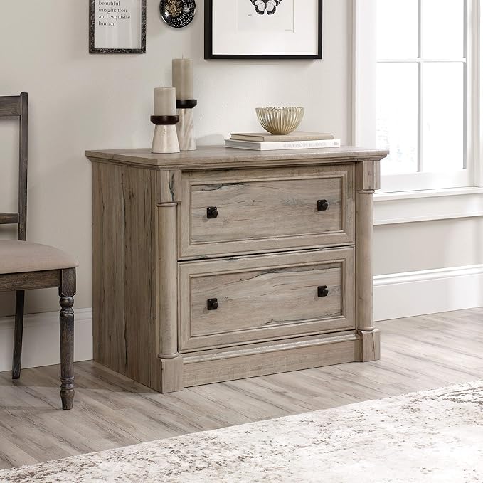 Sauder Palladia Lateral File, L: 36.81" x W: 22.01" x H: 29.61", Split Oak finish - LeafyLoom