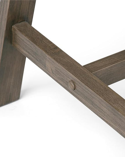 SIMPLIHOME Dylan SOLID WOOD Modern Industrial 60 inch Wide Home Office Desk, Writing Table, Workstation, Study Table Furniture in Driftwood - LeafyLoom