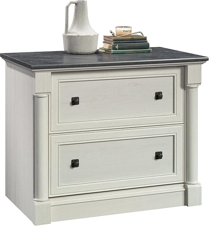 Sauder Palladia Lateral File, L: 36.81" x W: 22.01" x H: 29.61", Glacier Oak - LeafyLoom