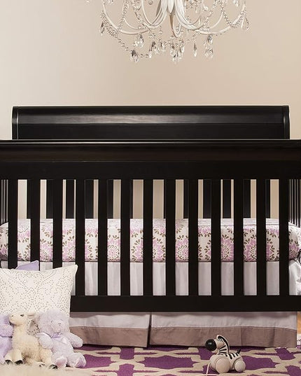 DaVinci Kalani 4-in-1 Convertible Crib in Ebony, Greenguard Gold Certified - LeafyLoom