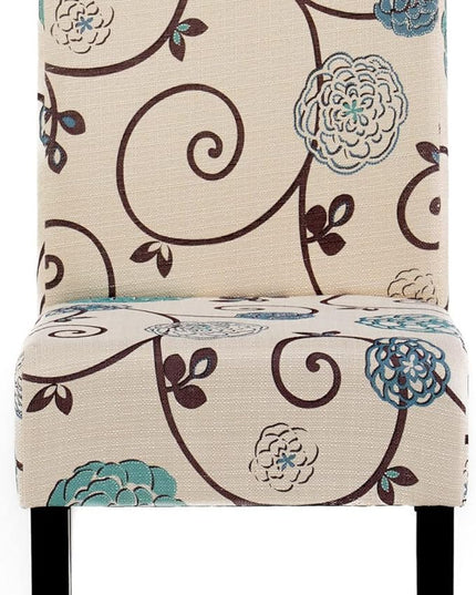 Christopher Knight Home Pertica Fabric Dining Chairs, 2-Pcs Set, Polyester White And Blue Floral - LeafyLoom