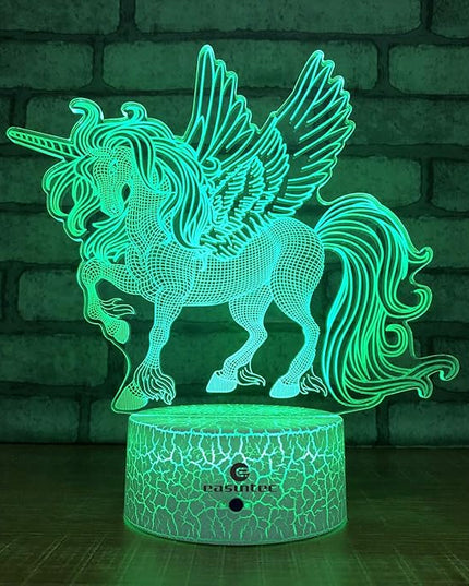 easuntec Unicorn Gifts Night Lights for Kids with Remote & Smart Touch 7 Colors + 16 Colors Changing Dimmable Unicorn Toys 1 2 3 4 5 6 7 8 Year Old Girl Gifts (Unicorn 16WT) - LeafyLoom