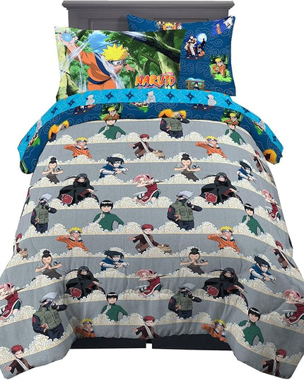Naruto Anime Bedding Super Soft Comforter And Sheet Set With Sham, 5 Piece Twin Size, By Franco - LeafyLoom