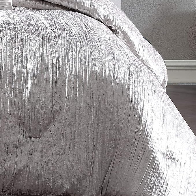 Riverbrook Home Turin Comforter Set, King, Silver, 7 Piece Set - LeafyLoom