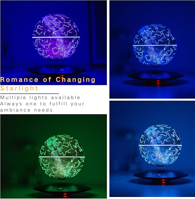 Levitating Constellation Ball, Levitating Star Night Light Globe, Creative LED Starlight Ball Gifts for Birthday Kids Women Girls Boy Best Friend - LeafyLoom