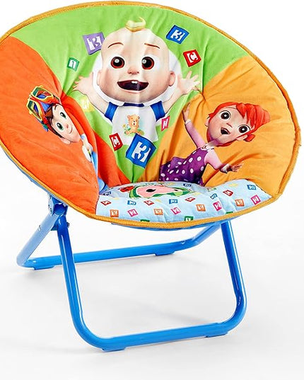 Idea Nuova Cocomelon Saucer Chair, Relaxing, Foldable, Polyester - LeafyLoom
