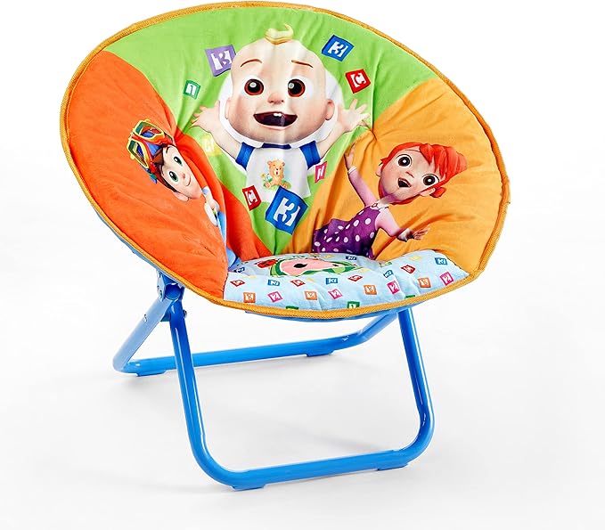 Idea Nuova Cocomelon Saucer Chair, Relaxing, Foldable, Polyester - LeafyLoom