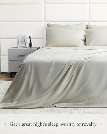 BELADOR Silky Soft Queen Sheet Set - 6 Piece Bed Sheets for Queen Size Bed, Secure-Fit Deep Pocket Sheets with Elastic, Breathable Hotel Sheets & Pillowcase Set, Wrinkle Free Oeko-Tex Sheets - LeafyLoom