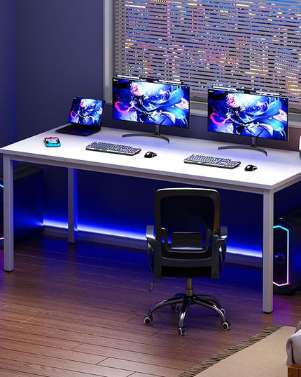 Need Large Computer Desk 70.8 x 31.5 inches Conference Table Large Office Desk Writing Table Workstation for Home Office,White 10FJGSAC3-180WW-ND - LeafyLoom