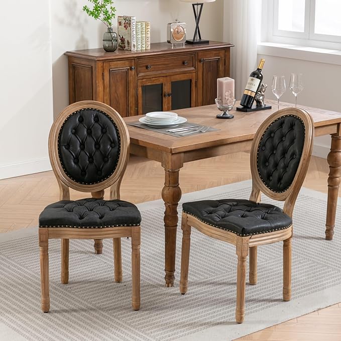 NicBex Haerin-SD-00121-LWJ Dining Chairs, 23"x19.1"x37.2", Black - LeafyLoom
