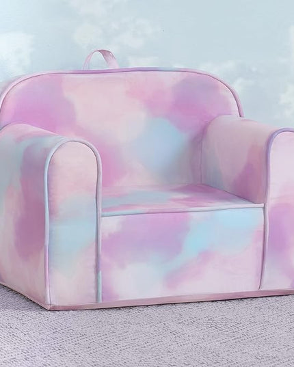 Delta Children Cozee Chair for Kids for Ages 18 Months and Up, Tie Dye - LeafyLoom