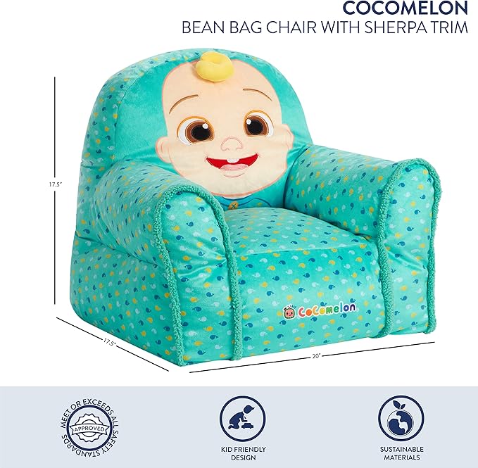 Idea Nuova Cocomelon Bean Bag Sofa Chair , Large - LeafyLoom