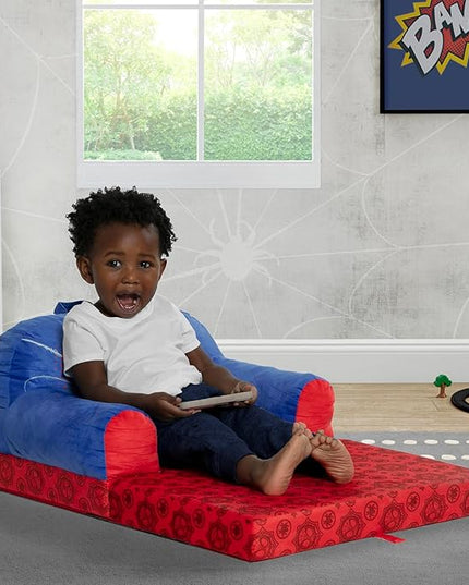 Delta Children Cozee Buddy Flip-Out Kids Chair, Spidey and His Amazing Friends - LeafyLoom