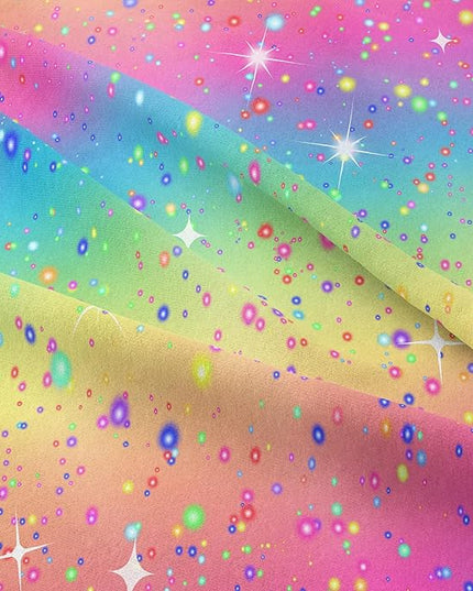 Twin Bedding Set Teen Girls, Galaxy Twinkle Comforter for Kids, Colorful Rainbow Bedding Set for All Season (Twin, 2 Pieces) - LeafyLoom