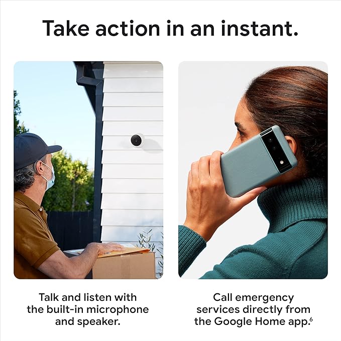 Google Nest Cam Outdoor or Indoor, Battery - 2nd Generation - 1 Pack GoogleLLC