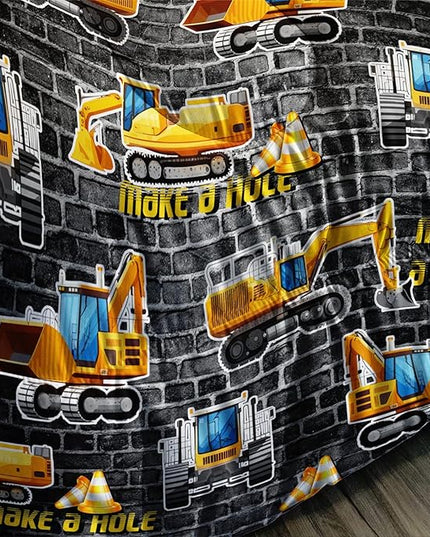 Axolotl Excavator Bedding Set Twin Size,Yellow Excavator Bed Comforter for Kids Boys Teens,Tractor Truck Bedding Set for Boys,Construction Bedding Set for Boys,1 Quilt 2 Pillowcases,Deep Grey - LeafyLoom