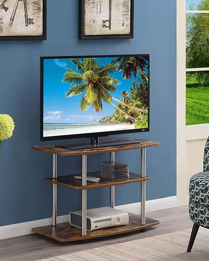 Convenience Concepts Designs2Go 3-Tier TV Stand, 31.5", Barnwood - LeafyLoom