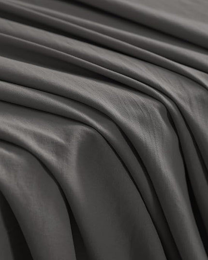 NTBAY Twin Comforter Set with Sheets, 5 Pieces Soft and Breathable Twin Bedding Set, Twin Bed in a Bag, Down Alternative Comforter Set Solid Color All Season, Kids Bedding Set, Dark Grey - LeafyLoom