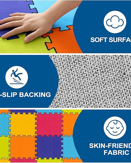 LIVEBOX Elementary Classroom Kids Rug, Washable School Learning Area Rugs, Colorful Preschool Children's Classroom Carpet Non-Slip Alphabet Mat for Home Learning,13'x7'5"(Seats-24) - LeafyLoom