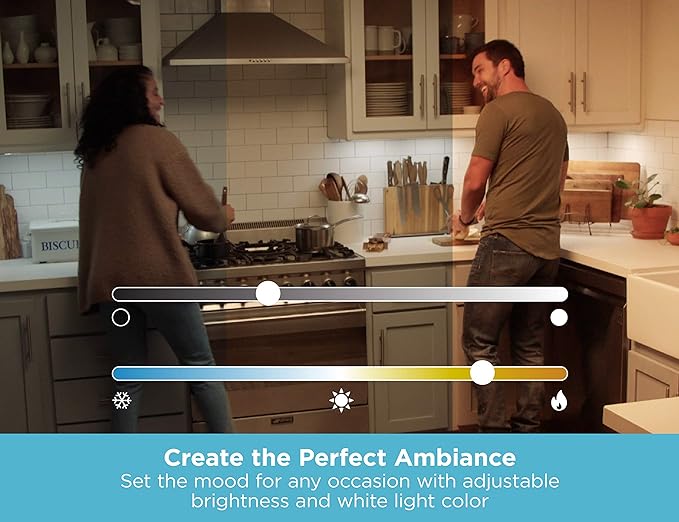 BLACK+DECKER Works with Alexa Smart Under Cabinet Lighting Kit, Adjustable LEDs, (3) 9" Bars White BLACKDECKER