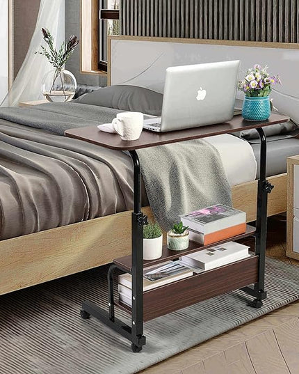 Office Desks for Home Study Desk Work Desk for Small Spaces Desk Computer Desk Stand Up Desks with Storage Portable Desk for Bedrooms Gaming Table Furniture Writing 31.5x15.7 Inch Brown - LeafyLoom