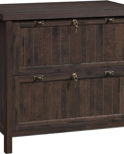 Sauder Costa Lateral File, Coffee Oak finish - LeafyLoom