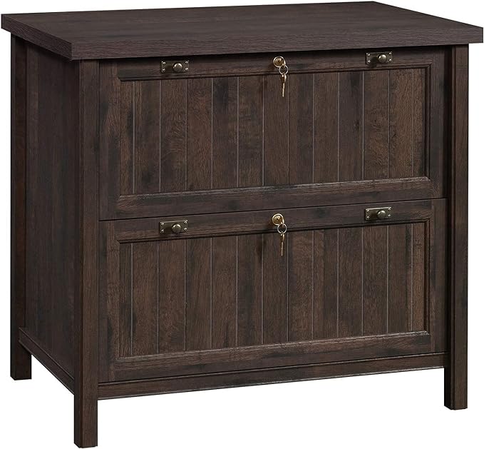 Sauder Costa Lateral File, Coffee Oak finish - LeafyLoom