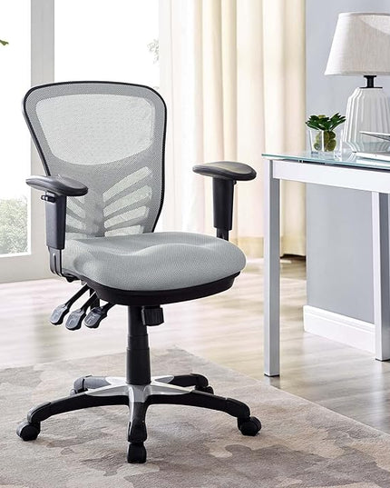 Modway EEI-757-GRY Articulate Ergonomic Mesh Office Chair in Gray - LeafyLoom