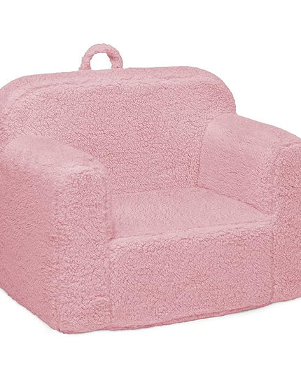 Delta Children Cozee Sherpa Chair, Pink - LeafyLoom