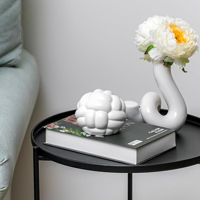 Knot Decor, Bookshelf Decor, Coffee Table Books Decor, Shelf Decor Accents, Modern Decor for Decorative Books, Minimalist Bookshelf Decor, Infinity Sculpture Sphere (4X3inc) - LeafyLoom