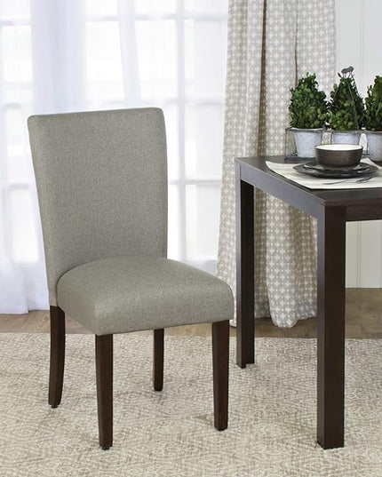 HomePop Parsons Classic Upholstered Accent Dining Chair, Single Pack, Light Grey - LeafyLoom