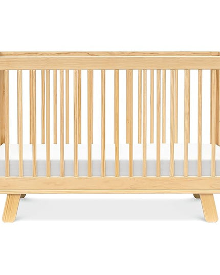babyletto Hudson 3-in-1 Convertible Crib with Toddler Bed Conversion Kit in Natural, Greenguard Gold Certified - LeafyLoom