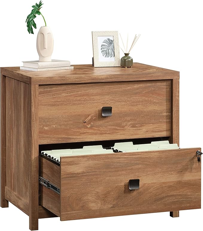 Sauder Cannery Bridge Lateral File, L: 31.73" x W: 22.05" x H: 29.76", Sindoori Mango finish - LeafyLoom