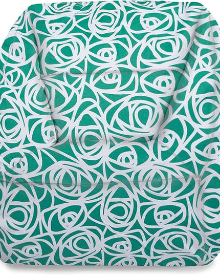 Posh Creations Structured Comfy Bean Bag Chair for Gaming, Reading, and Watching TV, Coronado Chair, Canvas - Roses Mint - LeafyLoom