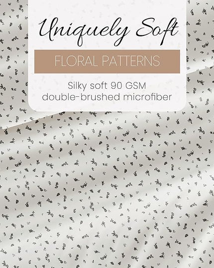 Linen Market 3 Piece Twin Bedding Sheet Set (Light Gray Leaves) - Sleep Better Than Ever with These Ultra-Soft & Cooling Bed Sheets for Your Twin Size Bed - Deep Pocket Fits 16" Mattress - LeafyLoom
