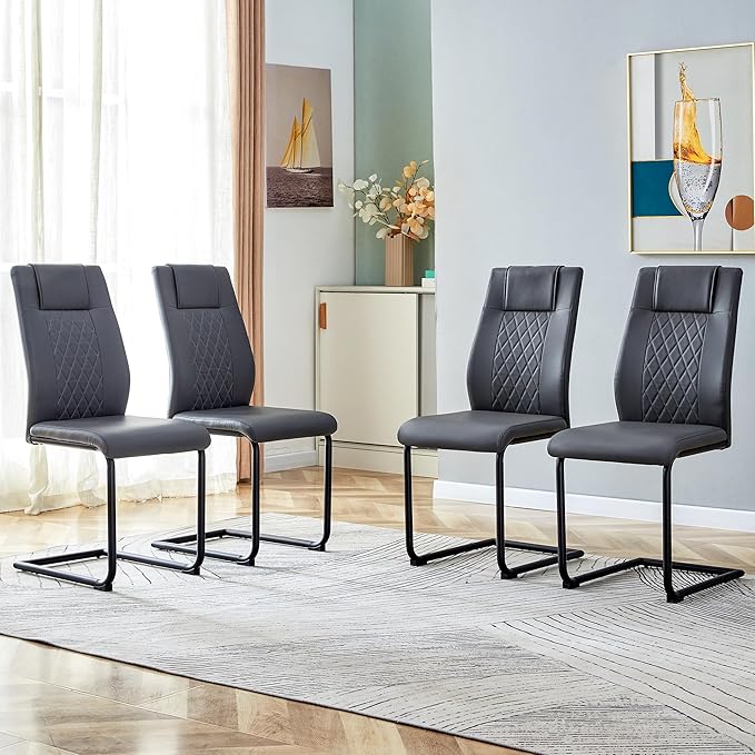 NicBex Haerin-SD-00321-LWJ Dining Chairs, 16"x16"x38", Gray - LeafyLoom